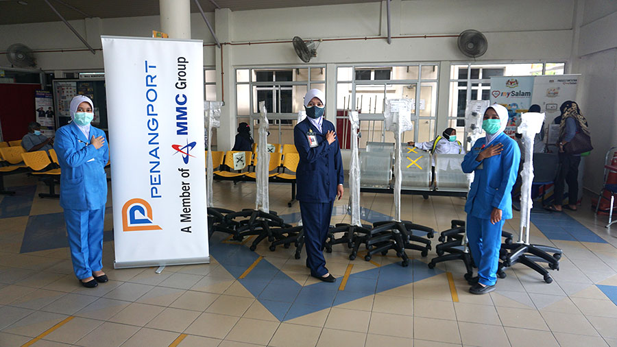 Penang Port Contributes 24 Units Of Hospital IV Pole Stand To Hospital Kepala Batas